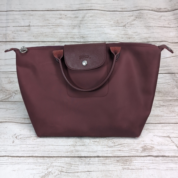 Longchamp Handbags - Longchamp Burgundy Le Pilage Tote Bag